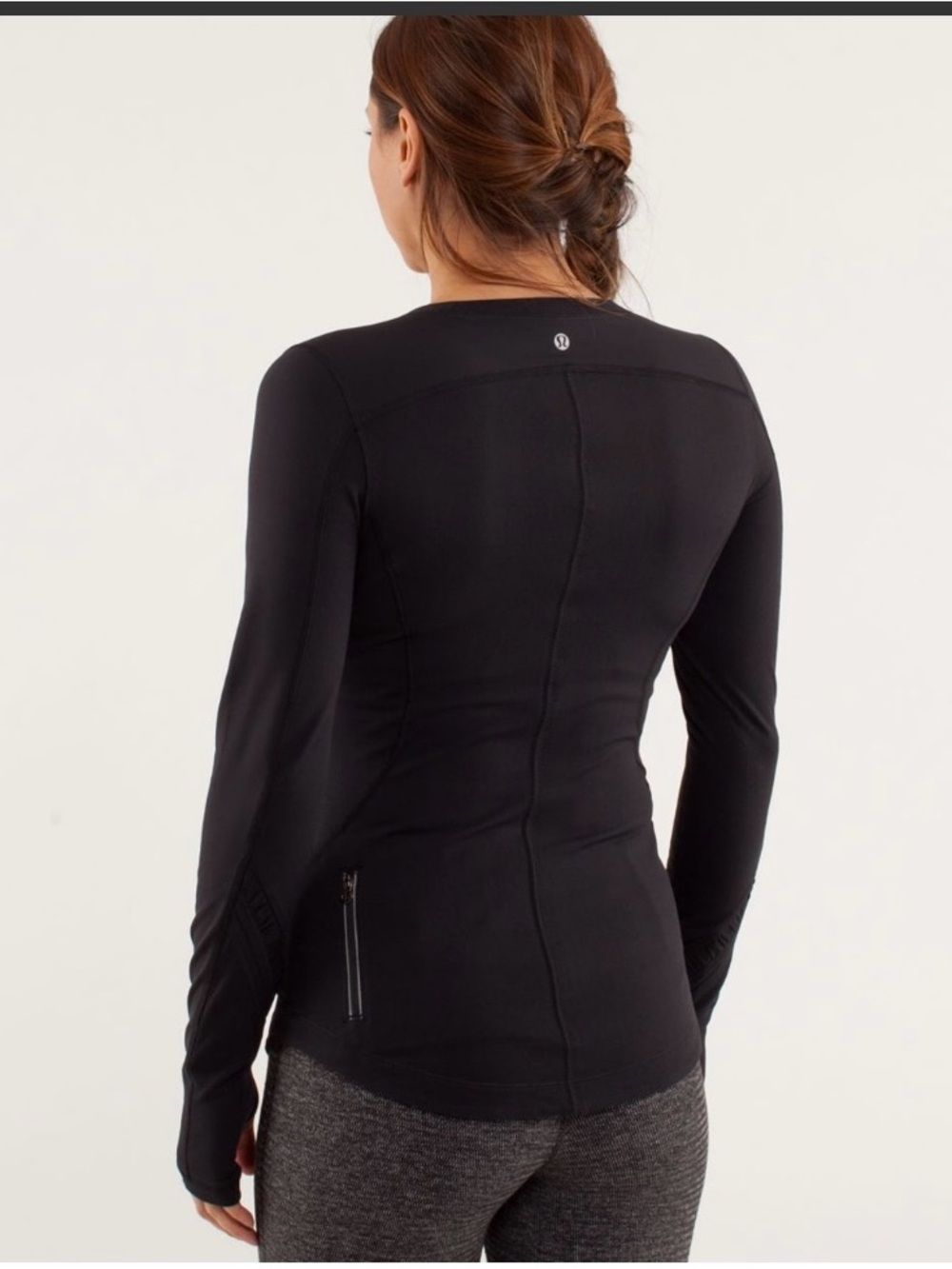 Lululemon Run: Reflect Long Sleeve Pullover Top Women’s 2 Black Reflect Fitted - Picture 2 of 15